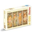 Puzzle 1000 Piese D-Toys, Alphonse Mucha, The Time of the Day, Orele zilei