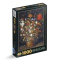 Puzzle 1000 Piese D-Toys, Bruegel cel Batran, Flowers in a Wooden Vessel