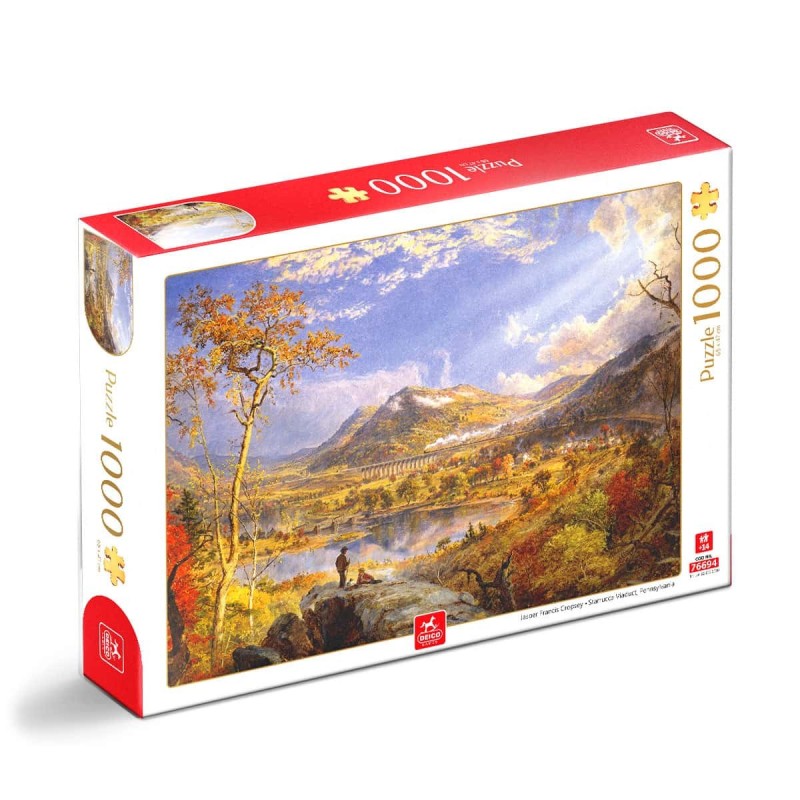 Puzzle  1000 Piese Deico, Jasper Francis Cropsey, Starrucca Viaduct, Pennsylvania
