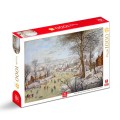 Puzzle 1000 Piese Deico, Pieter Bruegel cel Tanar, Winter Landscape with Skaters and Birds Trap