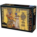 Puzzle 1000 Piese, Egiptul Antic – Tutankhamon si Ankhesenamun, D-toys