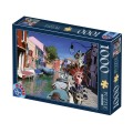 Puzzle 1000 Piese, Italia - Burano, D-toys