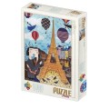 Puzzle 1000 Piese, Kurti Andreea - Orase: Paris, D-toys