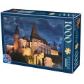Puzzle 1000 Piese, Romania, Castelul Corvinilor Noaptea, D-toys
