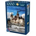 Puzzle 1000 Piese, Romania, Castelul Peles, D-toys