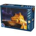 Puzzle 1000 Piese, Romania, Cazinoul Constanta Noaptea, D-toys