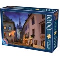 Puzzle 1000 Piese, Romania, Cetatea Sighisoara Noaptea, D-toys