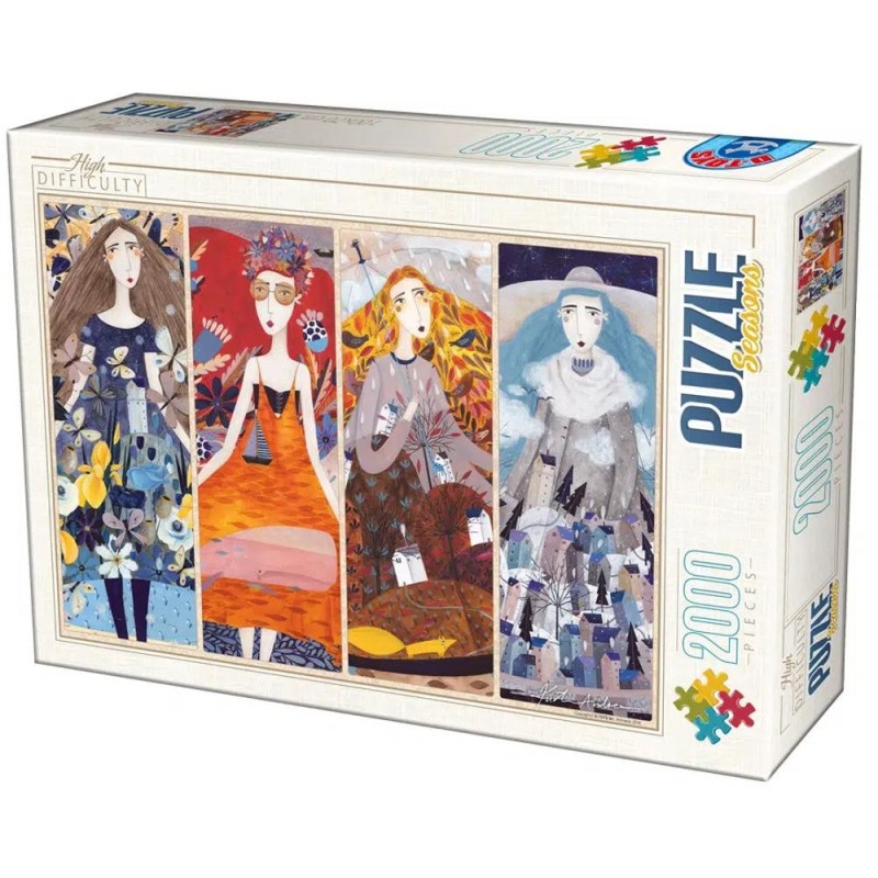 Puzzle 2000 Piese, Kurti Andreea– Anotimpuri, D-toys