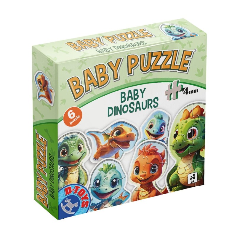 Puzzle 22 Piese Mari Bebelusi si Copii Mici, Dinozauri, D-toys