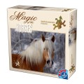 Puzzle 239 Piese in Forma de Cai, Magic of the Horses Haflingers, D-Toys