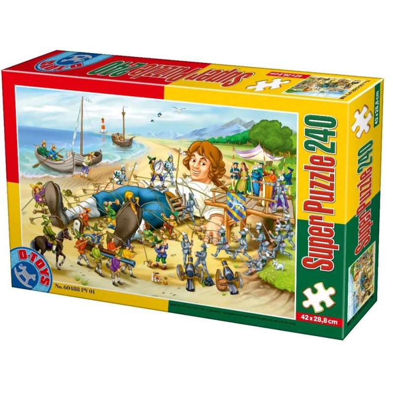Puzzle 240 Piese, Calatoriile lui Gulliver, D-toys