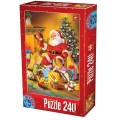 Puzzle 240 Piese, Mos Craciun, D-toys