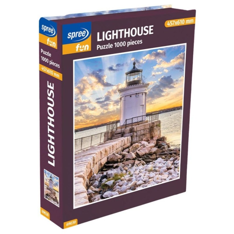 Puzzle 457 x 610 mm, 1000 Piese, Lighthouse, Multicolor, Carton