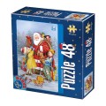 Puzzle 48 Piese, D-Toys, Craciun, Albastru