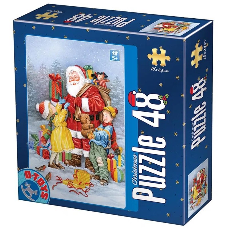 Puzzle 48 Piese, Mos Craciun, D-toys