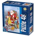 Puzzle 48 Piese, Mos Craciun, D-toys