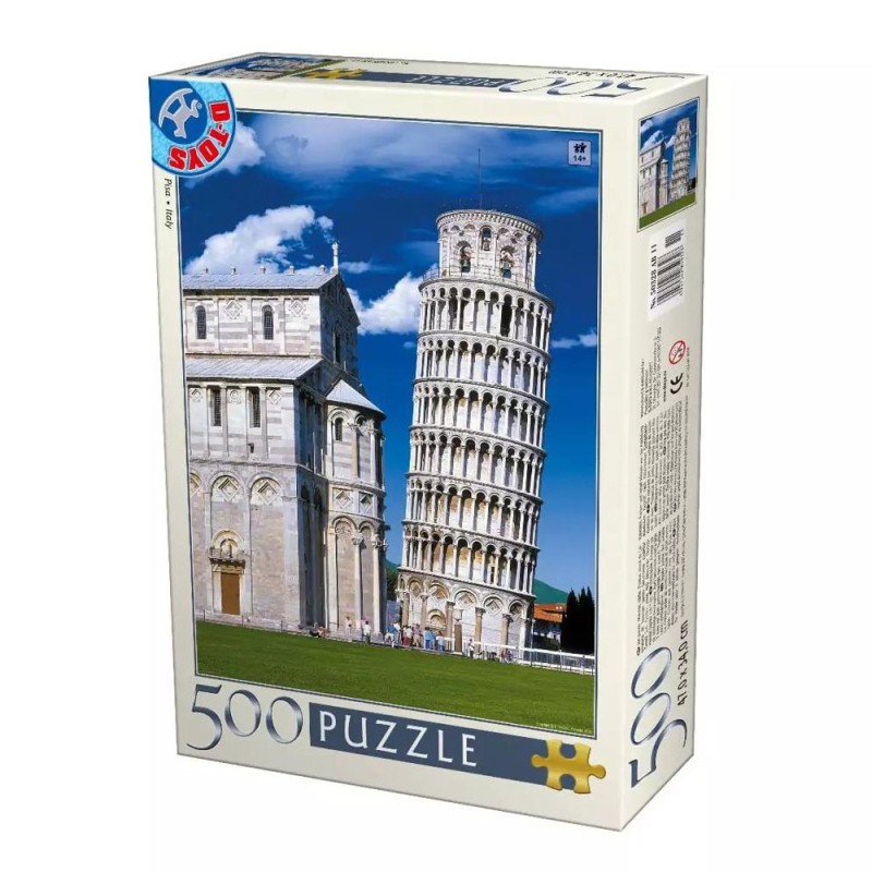 Puzzle 500 Piese, Italia - Turnul din Pisa, D-toys