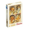Puzzle Adulti, Alphonse Mucha: Artele, 1000 Piese, D-toys