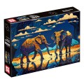 Puzzle Adulti, Elefanti Colorati, 1000 Piese, Roovi