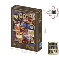 Puzzle Adulti, Kurti Andrea: Bufnite, 1000 Piese, D-toys