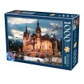 Puzzle Adulti Romania: Castelul Peles Seara, 1000 Piese, D-toys