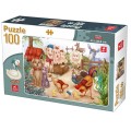 Puzzle Copii, 100 de Piese, Animale Domestice, + 4 ani, Deico