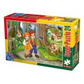Puzzle Copii, Basme: Hansel si Gretel, 24 Piese, D-toys