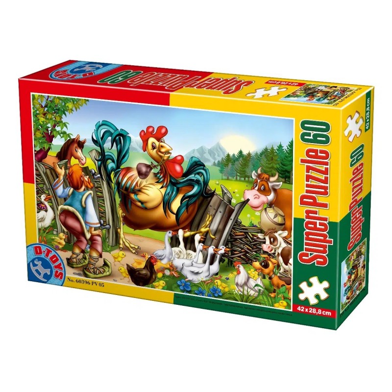 Puzzle Copii, Basme: Punguta cu Doi Bani, 60 Piese, D-toys