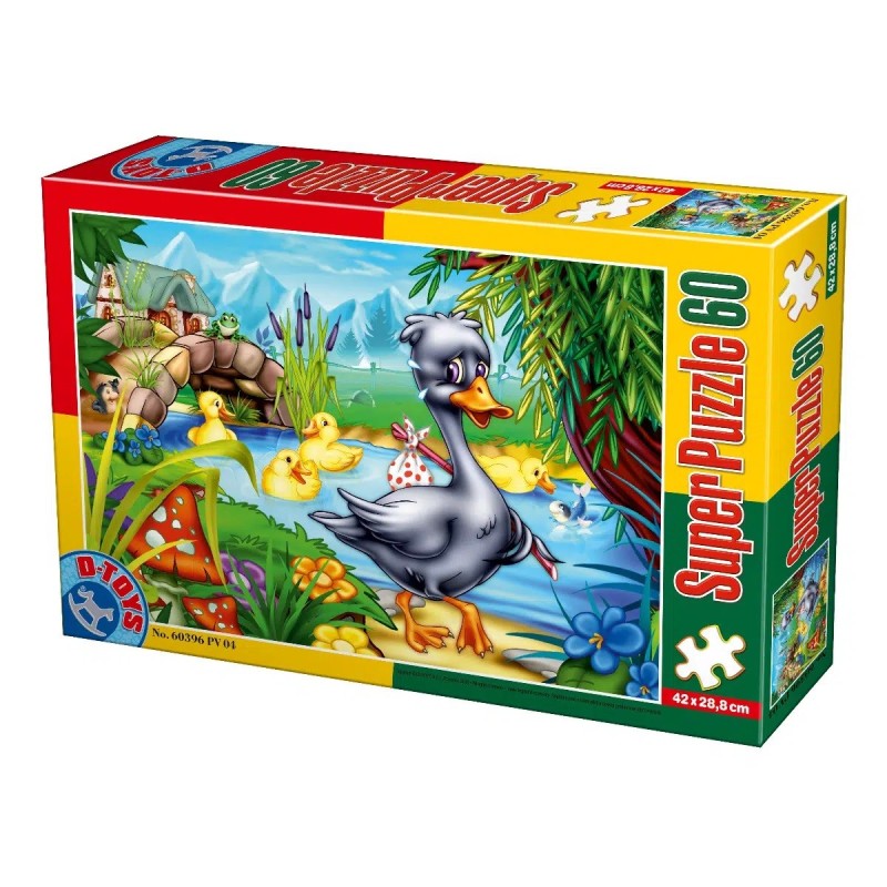 Puzzle Copii, Basme: Ratusca cea Urata, 60 Piese, D-toys