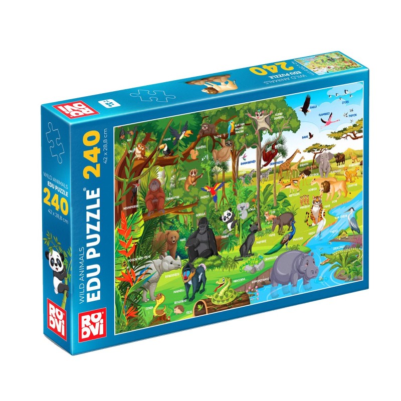 Puzzle Edu: Animale Salbatice, 240 Piese, Roovi