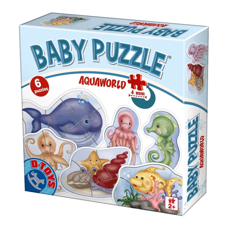 Puzzle pentru Bebelusi, D-Toys, Animale Acvatice
