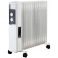 Radiator Electric, Negru, Portabil, Well, cu Ulei, 13 Elementi, 2500 W