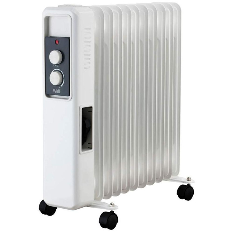 Radiator Portabil, Electric, 11 Elementi, Well, cu Ulei, 2500 W