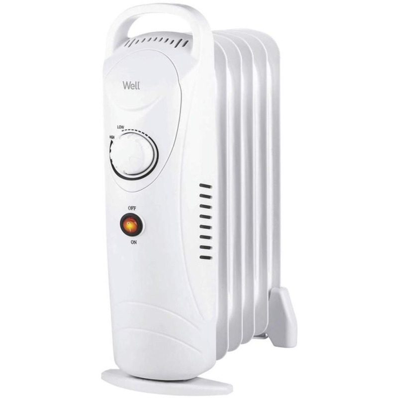 Radiator Portabil, Electric, 6 Elementi, Well, cu Ulei, 800 W