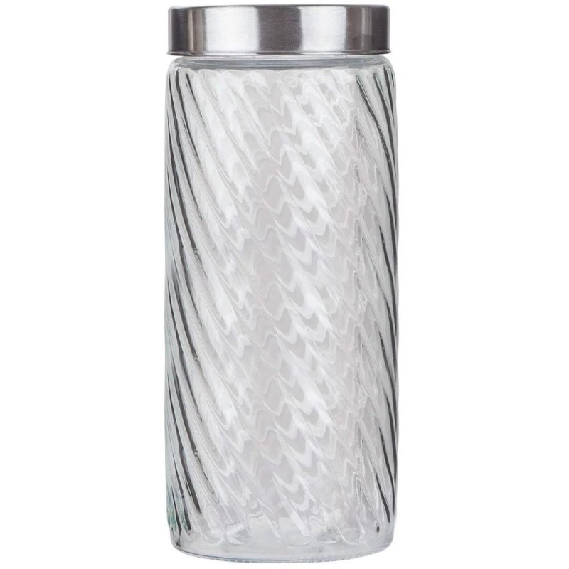 Recipient Tip Borcan din Sticla, cu Capac, 2200 ml