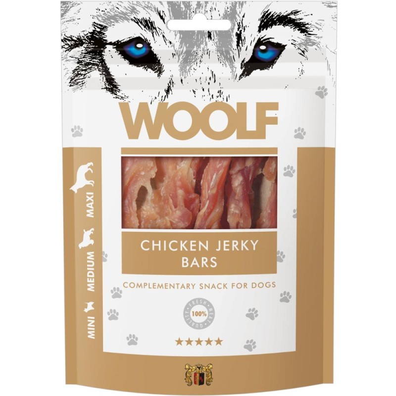 Recompense Caini Woolf, Batoane Jerky cu Pui 100 g