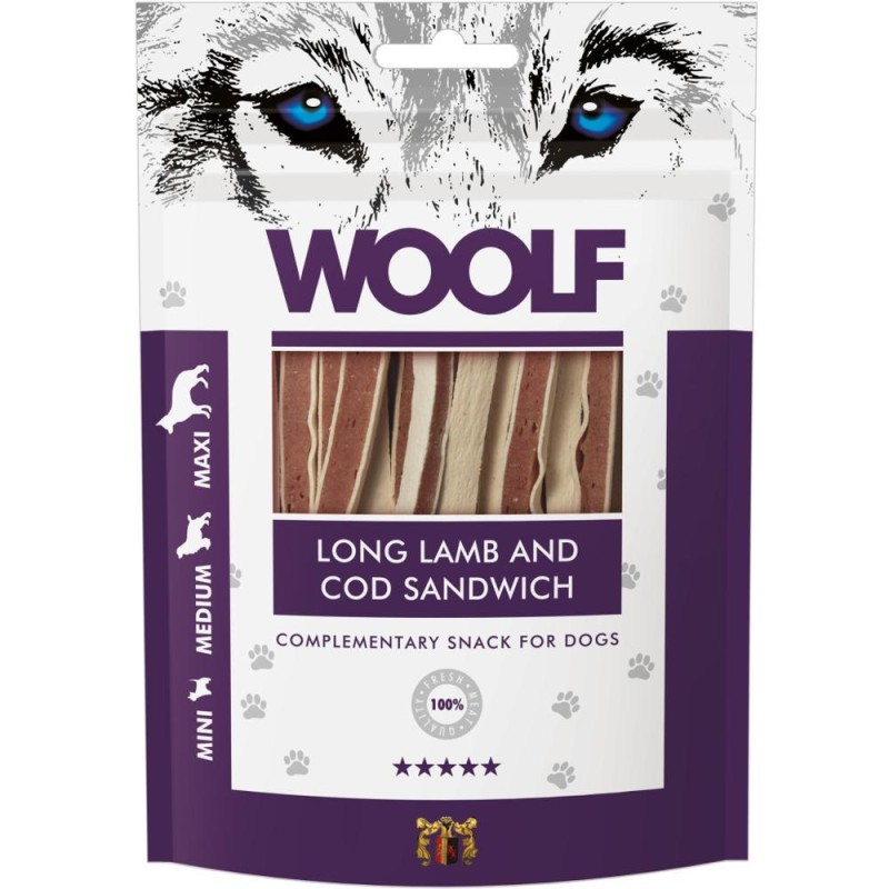 Recompense Caini Woolf, Sandwich cu Miel si Cod 100 g