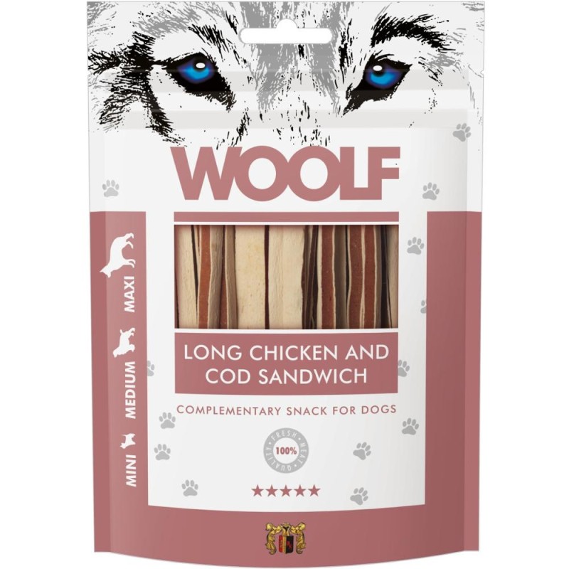 Recompense Caini Woolf, Sandwich cu Pui si Cod, 100 g