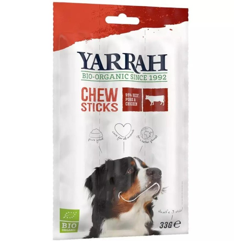 Recompense din Carne Bio pentru Caini, 33 g, 3 Bucati, Yarrah