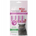 Recompense pentru Pisici Miau Miau Creamy Snacks, Somon si Rata, 4 Bucati x 15 g