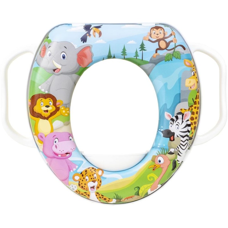 Reductor Toaleta pentru Copii, Plastic, cu Manere si Burete