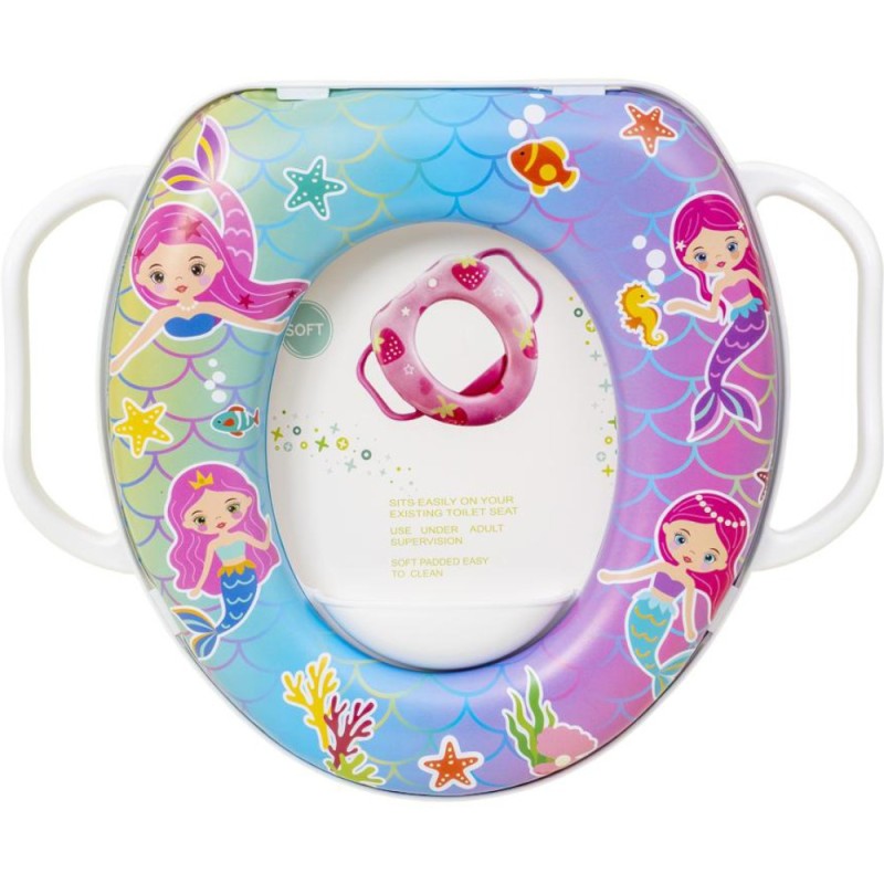 Reductor Toaleta pentru Fete, Plastic, cu Manere si Burete