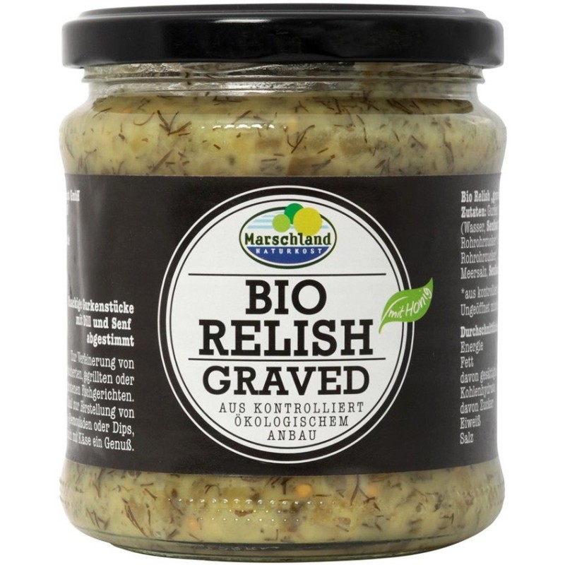 Relish Graved cu Mustar si Miere, Bio, 325 g, Marschland Naturkost