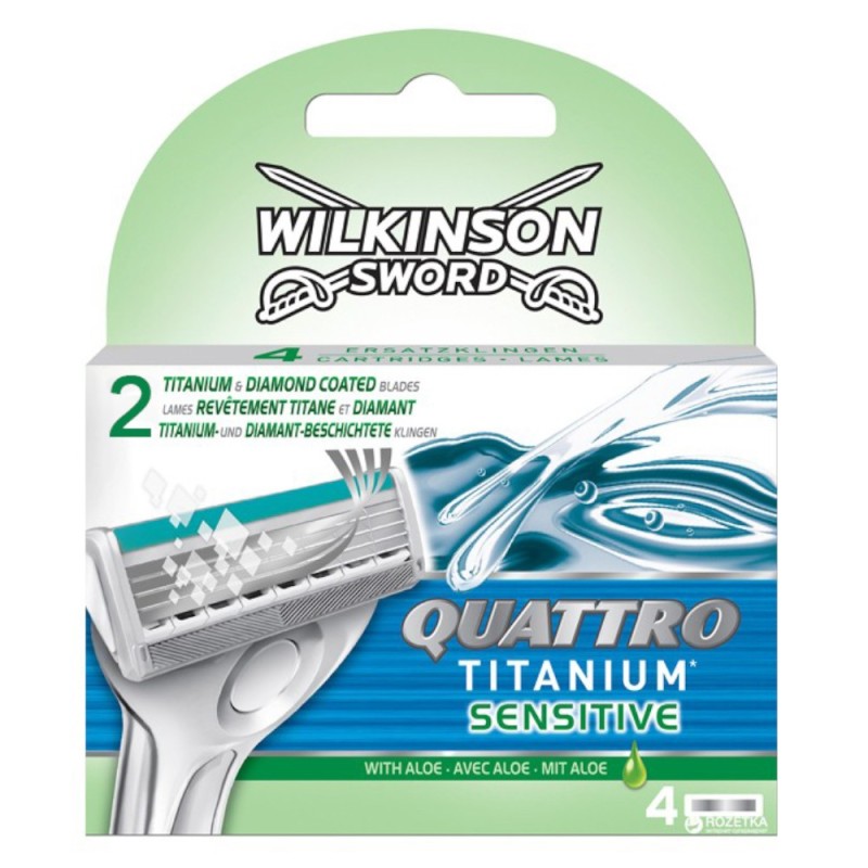 Rezerva Aparat de Ras Wilkinson Quattro Titanium Sensitive x 2 Bucati
