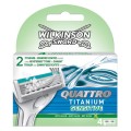 Rezerva Aparat de Ras Wilkinson Quattro Titanium Sensitive x 2 Bucati
