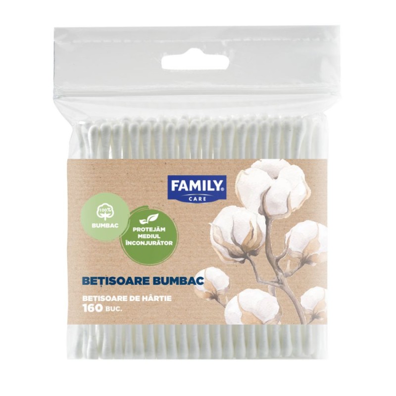 Rezerva Betisoare Bumbac, Family Care, 160 Bucati