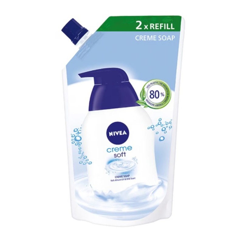 Rezerva pentru Sapun Lichid, Nivea Creme Soft, 500 ml