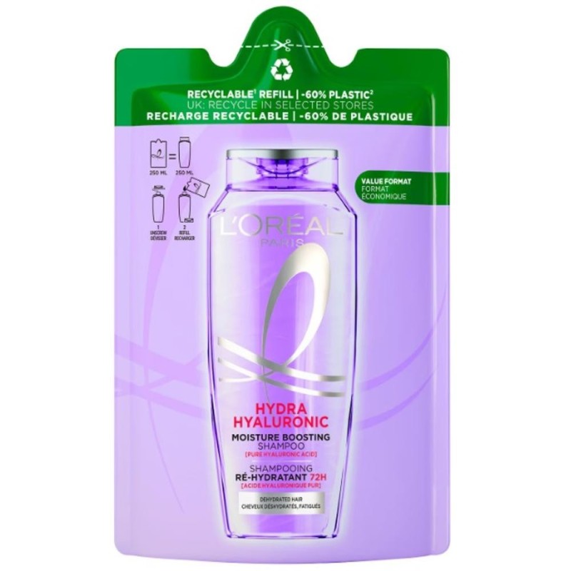 Rezerva Sampon L'Oreal Paris Elseve Hyaluron Plump, pentru Par Deshidratat, 250 ml