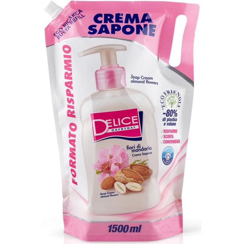 Rezerva Sapun Crema Delice, Flori de Migdal, 1.5 l