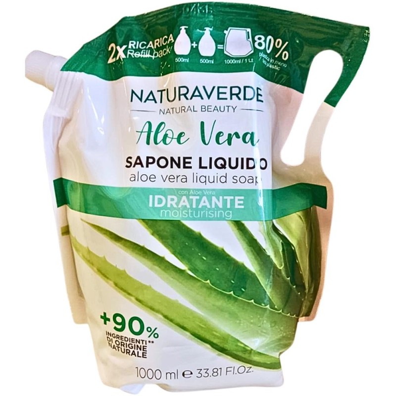 Rezerva Sapun Lichid Naturaverde Velvety Aloe & Mosc, 1 l